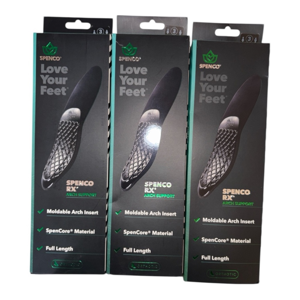 NIB SPENCO RX Arch Support Insert
Size 3 (Wm 9-10.5; Men 8-9.5)